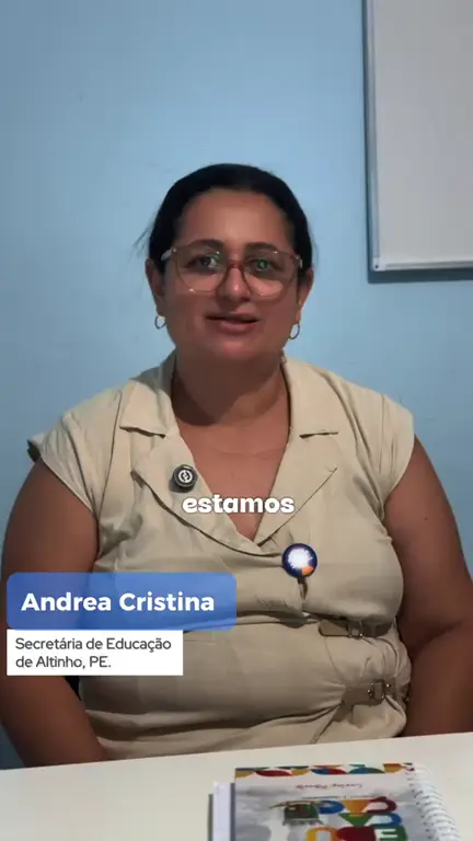 Depoimento em vídeo de Andrea Cristina, Secretária de Educação de Altinho (PE)